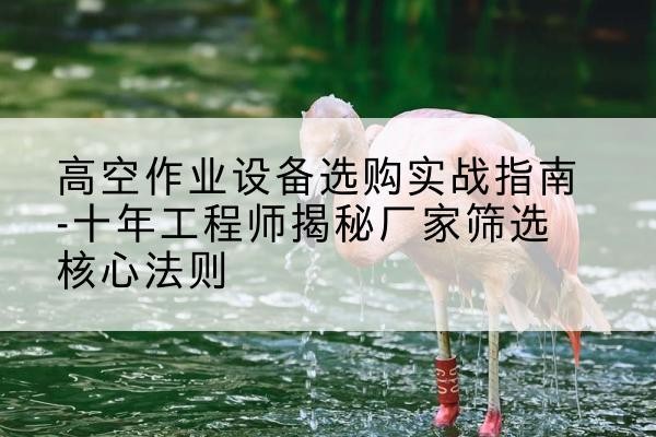 成县剪叉式升降机厂家-高空作业设备选购实战指南-十年工程师揭秘厂家筛选核心法则