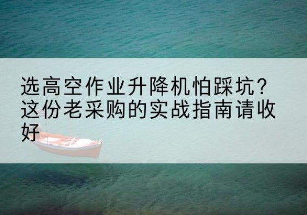 成县高空作业升降机厂家推荐-选高空作业升降机怕踩坑？这份老采购的实战指南请收好